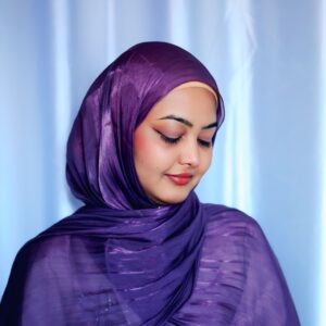 Luxe Shimmer Hijab – Amethyst Night