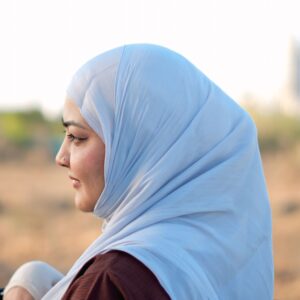 Luxe Shimmer Hijab – Celestial Mist