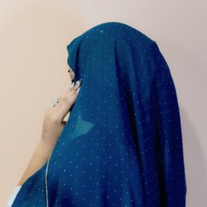 Rhinestone Hijab – Royal Blue