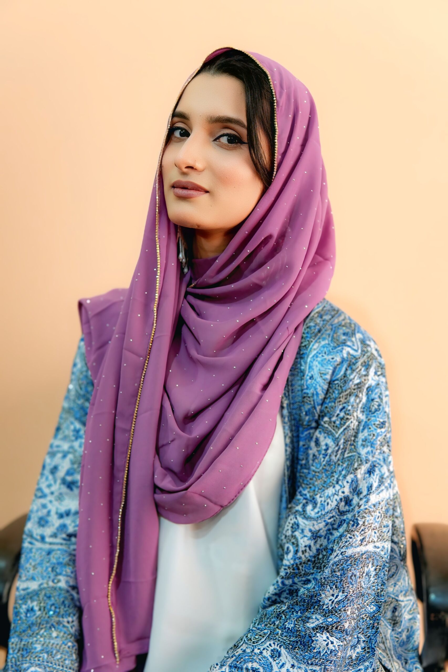 Rhinestone Hijab – Rose Pink