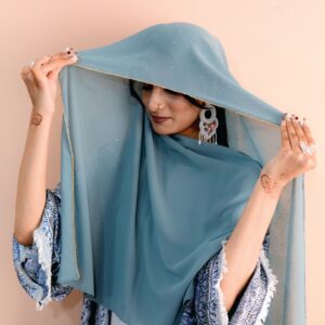 Rhinestone Hijab – Soft Mint