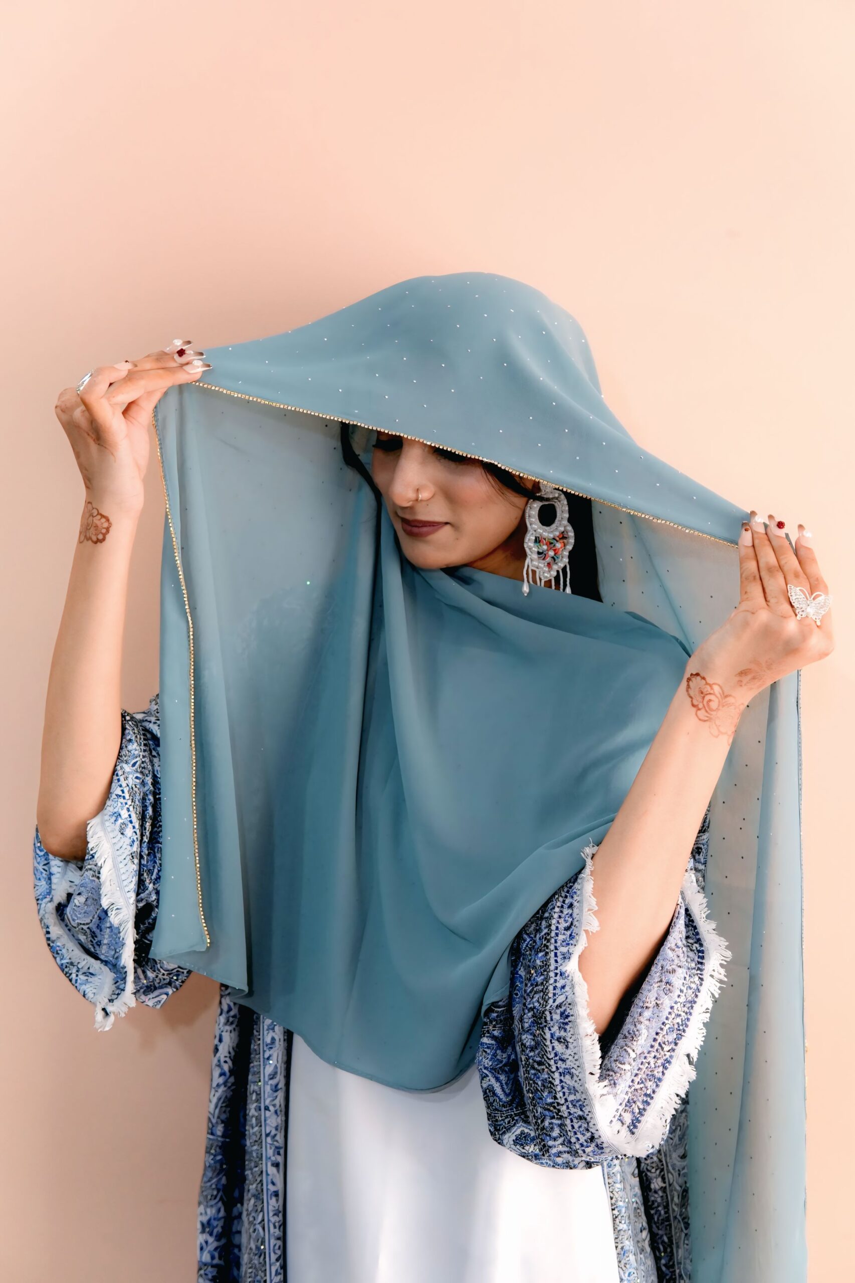 Rhinestone Hijab – Soft Mint