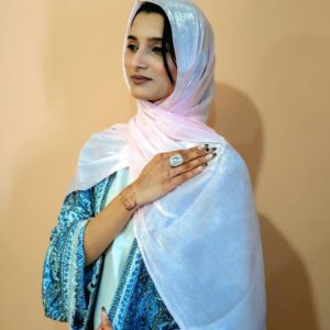 Luxe Shimmer Hijab – Iridescent Petal