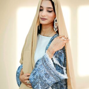 Rhinestone Hijab – Light Ivory