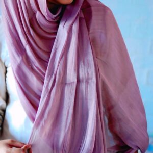 Luxe Shimmer Hijab – Rose Mist